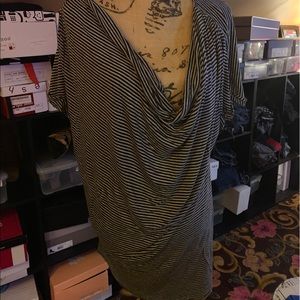 Black and grey striped tunic very soft